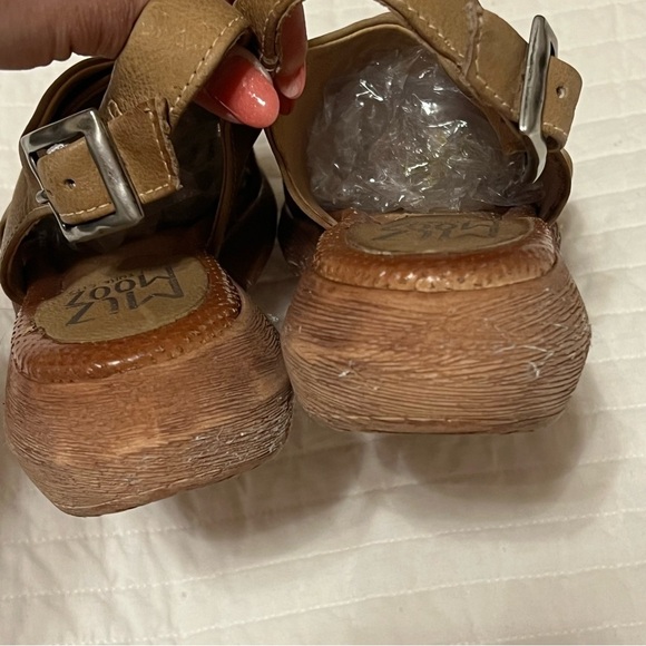 Miz Mooz Leather Cross-Band Sandals Irma Sand beige  slingback size 38(7.5) - Picture 11 of 12